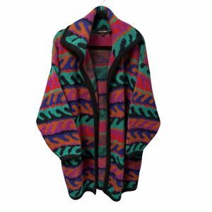 Vintage Tony Lambert Multicolor Wool Blend Cardigan Large Retro Southwestern